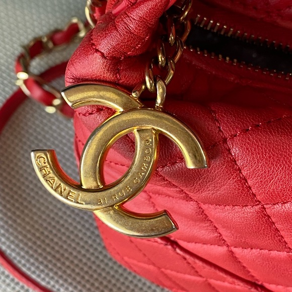 ❤️CHANEL❤️RED TOP HANDLE CROSSBODY FULL SET - Picture 3 of 13